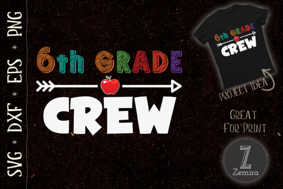 6th Grade Crew Teacher School Graphics