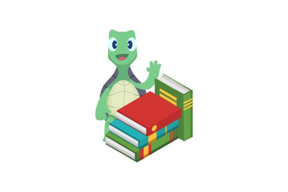Animals Turtle School and Book