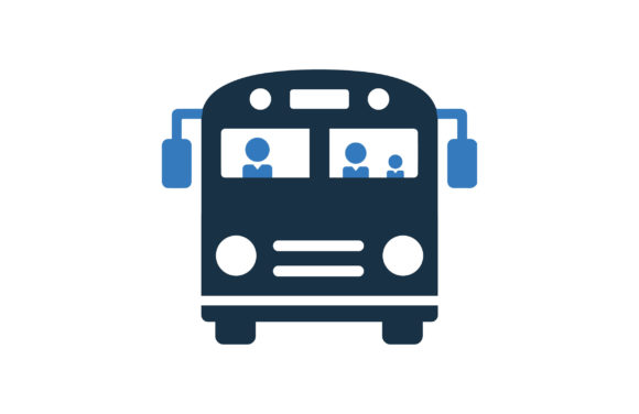 Bus Icon, School Transportation Graphics