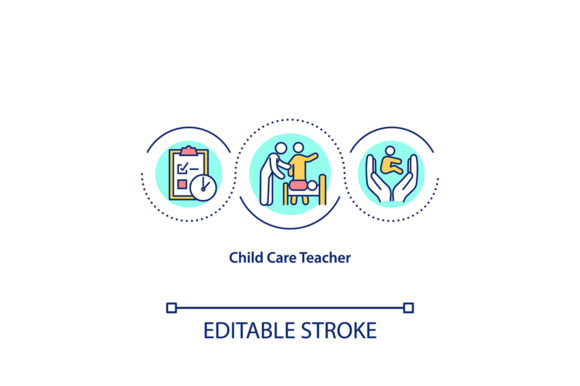 Child Care Teacher Concept Icon: Graphics and Icons for Local Business