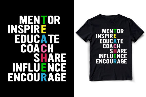 Mentor Inspire Teacher Definition T-Shirt Graphics