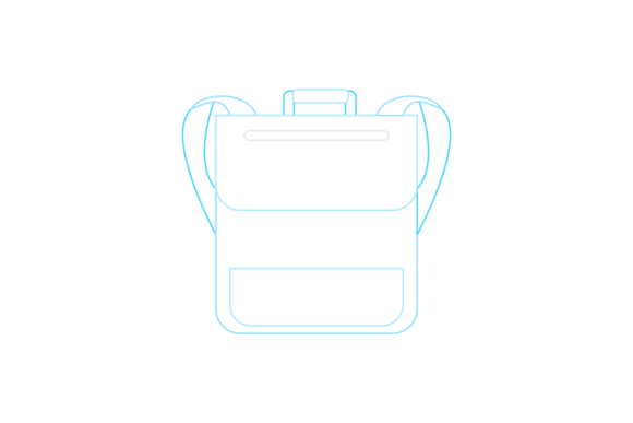 School Backpack Color Line Icon-193: A Versatile Graphic for Modern Designers