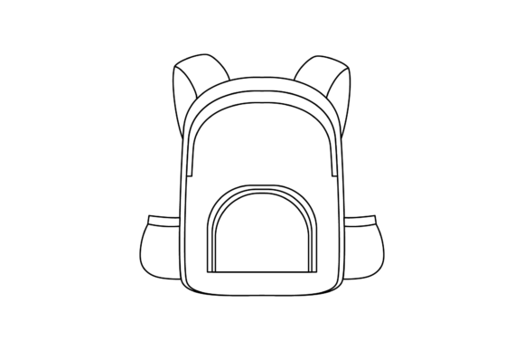 School Backpack Line Icon-181: A Versatile Graphic Design Asset for Branding and Marketing
