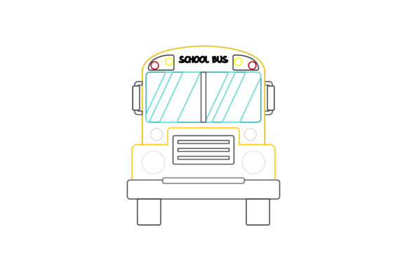 School Bus Color Line Icon-238: A Versatile Graphic Design Asset for Branding and Marketing