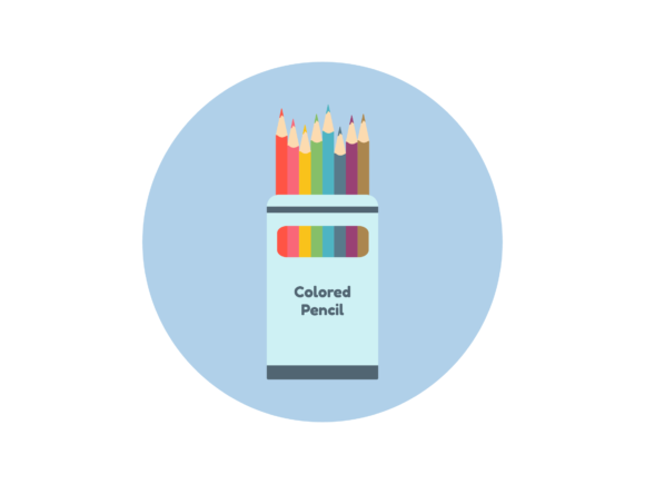 School Colored Pencils: A Versatile Graphic Design Asset for Creative Marketing