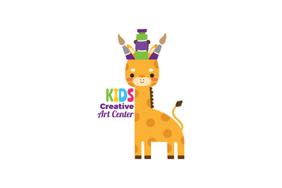 School Giraffe Kids Creative Center Svg