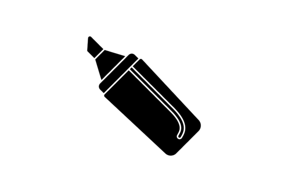 School Marker Solid Icon-189: A Polished Graphic for Editorial and Web Design