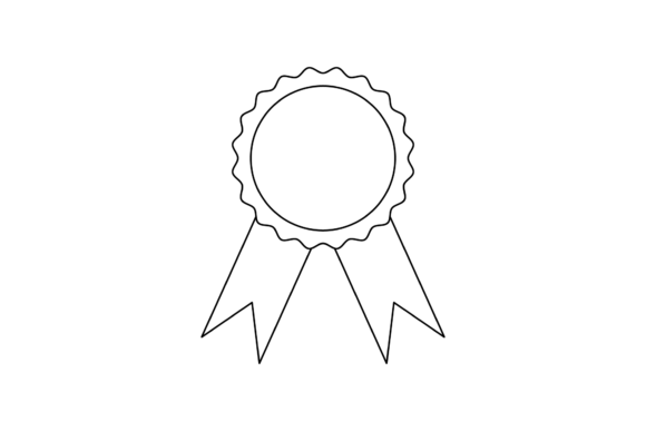 School Medal Line Icon-217: A Versatile Graphic Design Asset for Crafters