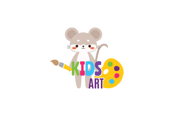 School Mouse Kids Art Paint Center Svg