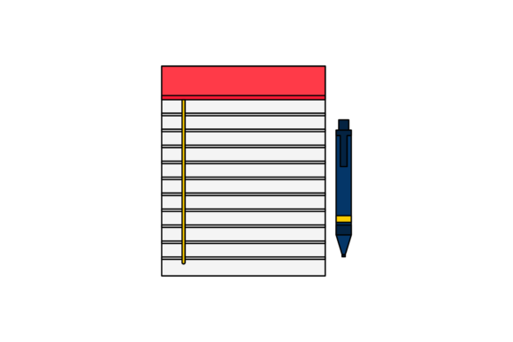School Paper Note Fill Line Icon-210: A Modern Graphic Design Asset for Content Creators