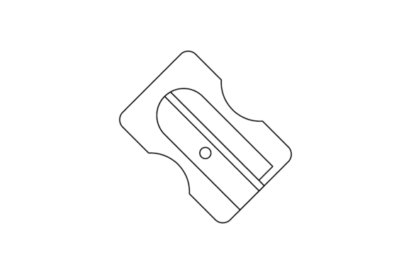 School Sharpener Line Icon-177: A Versatile Graphic Design Asset for Content Creators