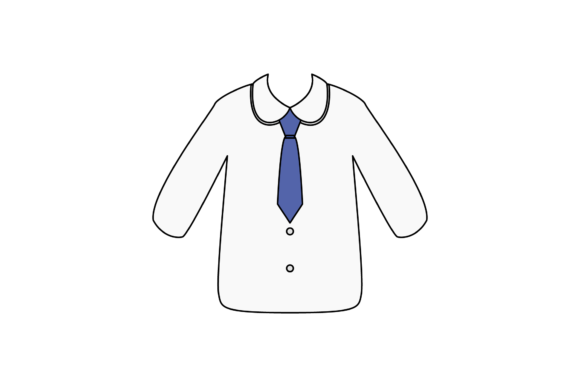 School Uniform Fill Line Icon-214 Review for Commercial Design Use