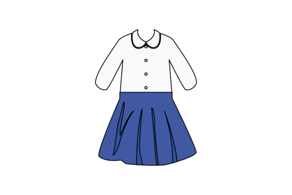 School Uniform Fill Line Icon-216: A Versatile Graphic for Creative Projects